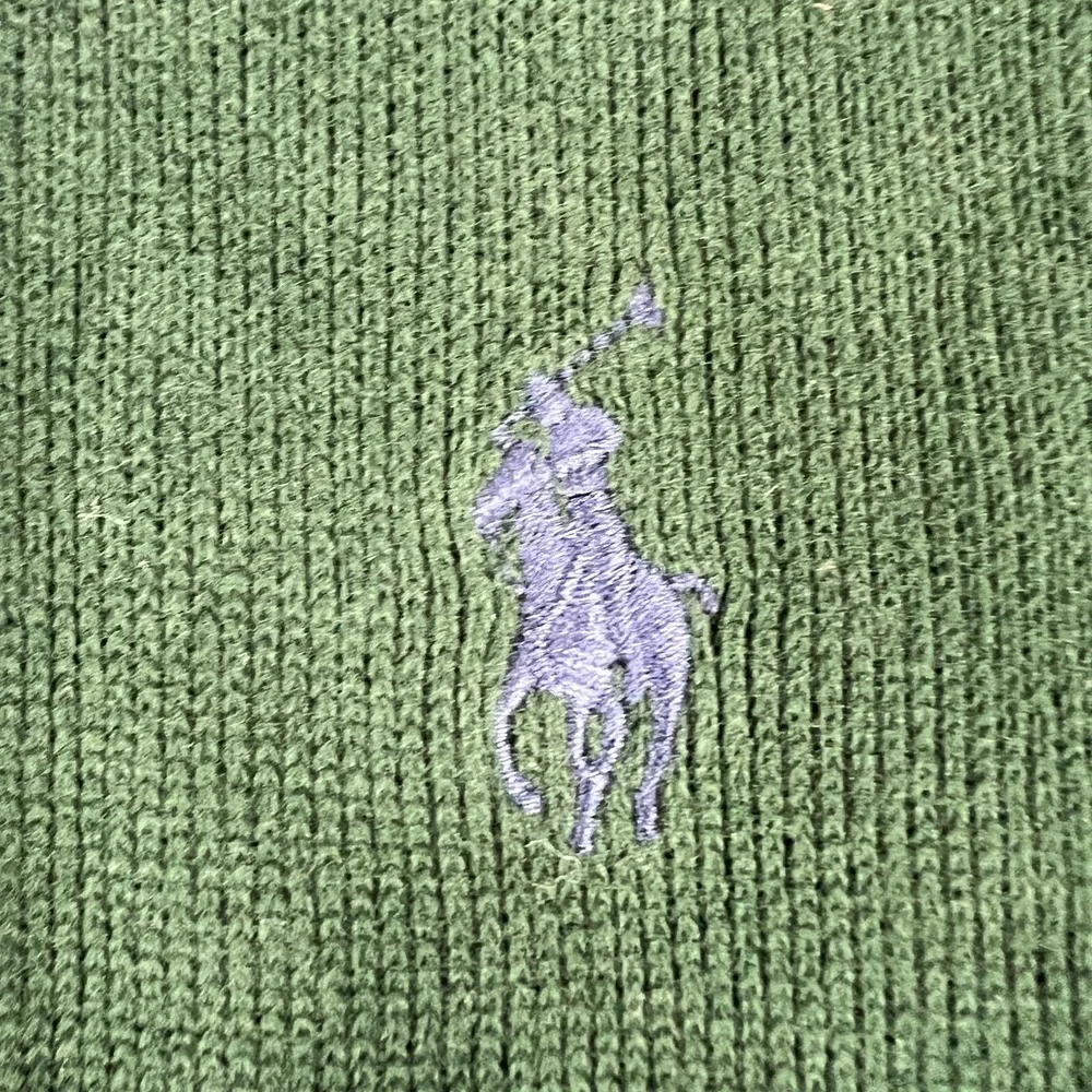 Polo Ralph Lauren Sweater Mens XL Extra Large Green Long Sleeve Mock 1/4 Zip